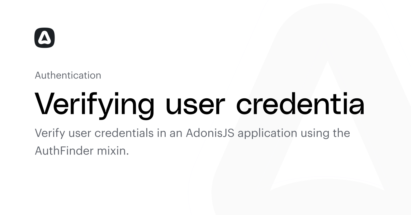 Verifying user credentials